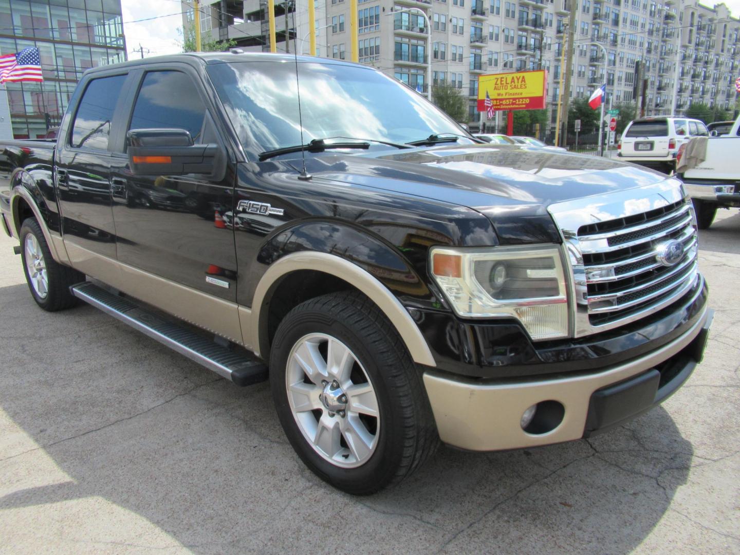 2013 Black /Tan Ford F-150 Lariat (1FTFW1CT3DK) with an 3.5 engine, Automatic transmission, located at 1511 North Shepherd Dr., Houston, TX, 77008, (281) 657-1221, 29.798361, -95.412560- Photo#20