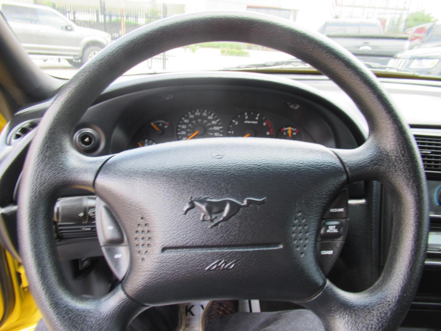 1998 Yellow /Gray Ford Mustang Coupe (1FAFP4044WF) with an 3.8L V6 OHV 12V engine, Manual transmission, located at 1511 North Shepherd Dr., Houston, TX, 77008, (281) 657-1221, 29.798361, -95.412560 - 1998 FORD MUSTANG VIN: 1FAFP4044WF252202 1 F A F P 4 0 4 4 W F 2 5 2 2 0 2 COUPE 3.8L V6 F GASOLINE REAR WHEEL DRIVE - Photo#14