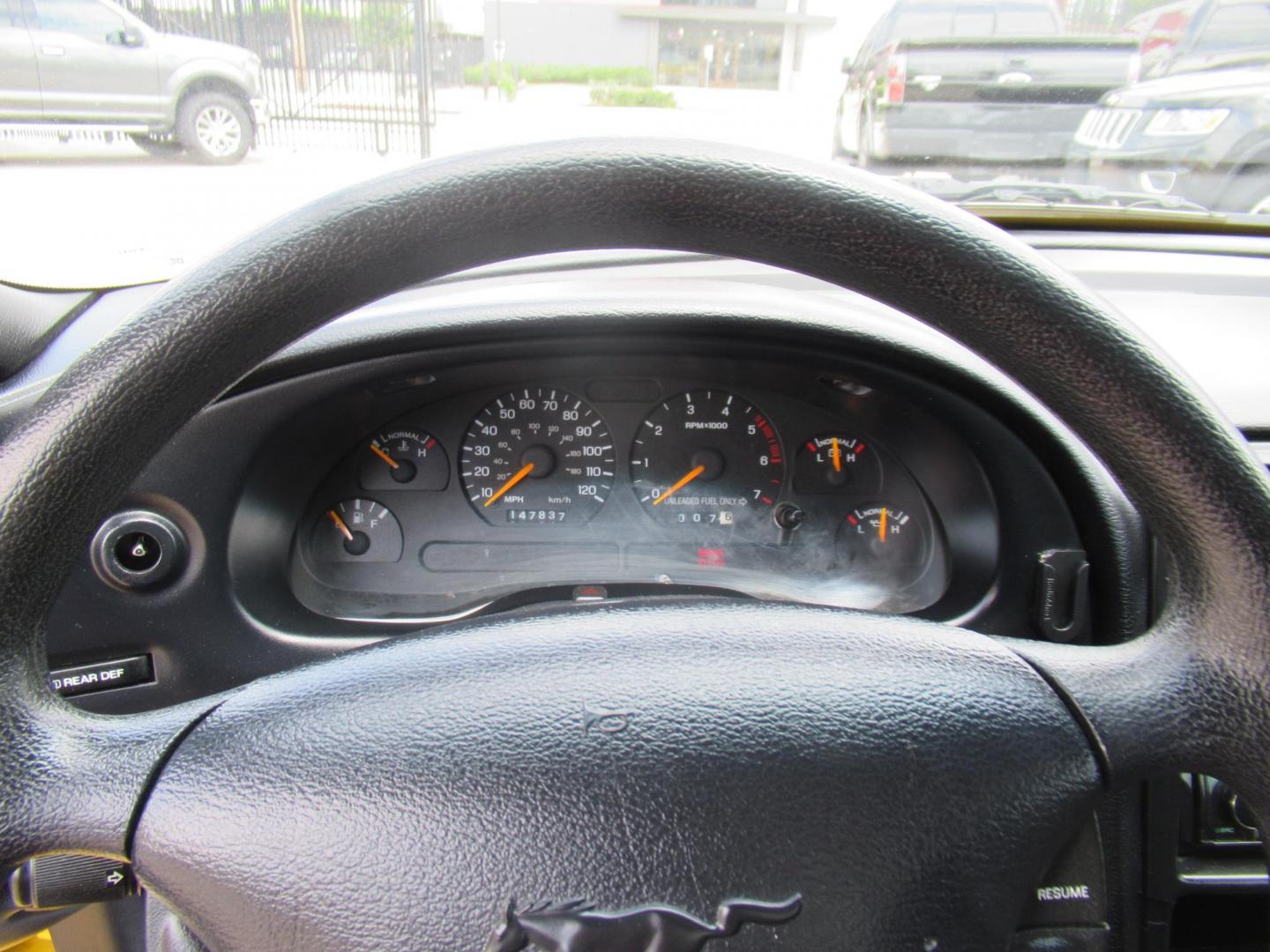1998 Yellow /Gray Ford Mustang Coupe (1FAFP4044WF) with an 3.8L V6 OHV 12V engine, Manual transmission, located at 1511 North Shepherd Dr., Houston, TX, 77008, (281) 657-1221, 29.798361, -95.412560 - 1998 FORD MUSTANG VIN: 1FAFP4044WF252202 1 F A F P 4 0 4 4 W F 2 5 2 2 0 2 COUPE 3.8L V6 F GASOLINE REAR WHEEL DRIVE - Photo#15