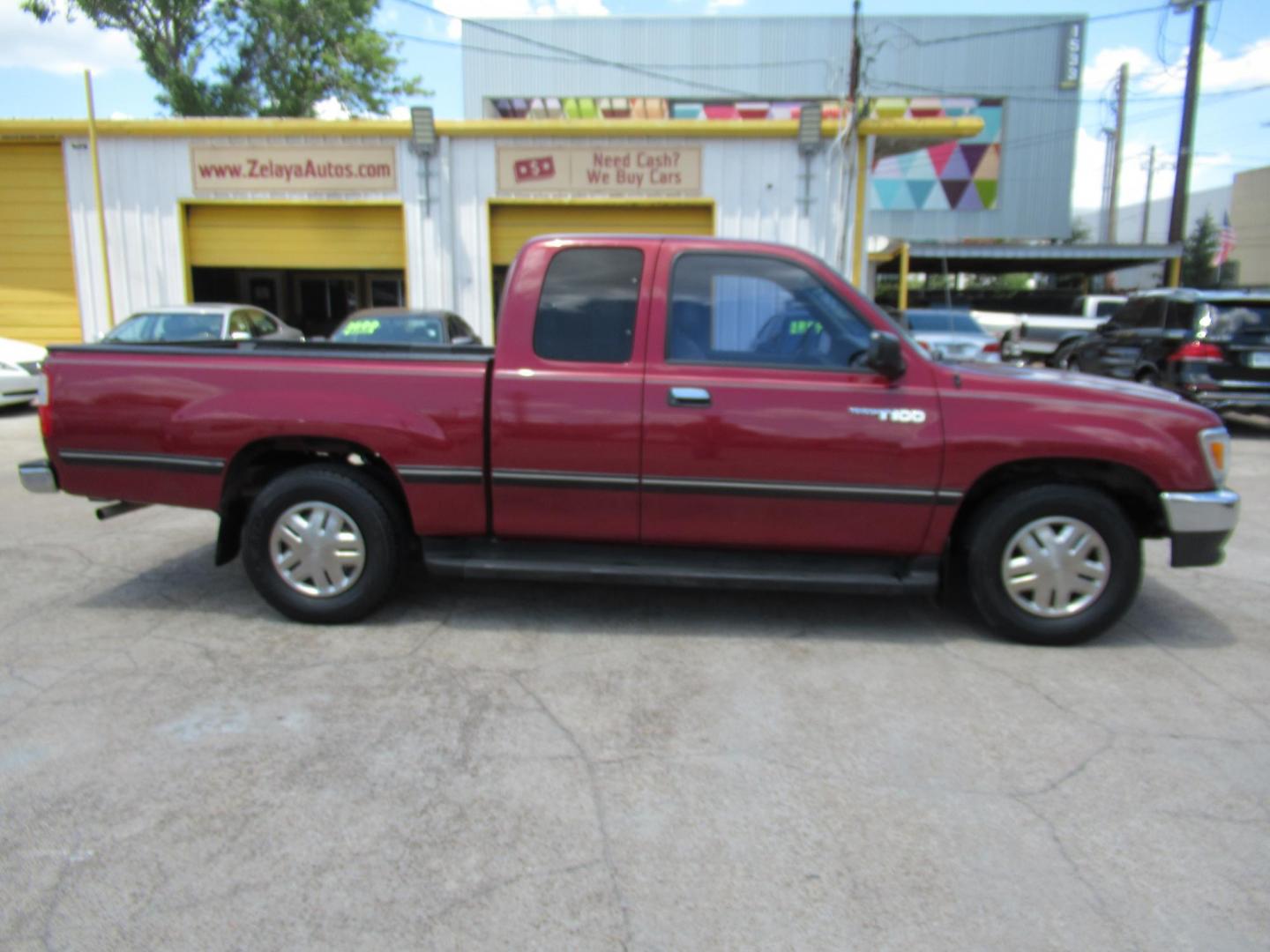 1996 Red /Tan Toyota T100 Xtracab 2WD (JT4TN12D9T0) with an 3.4L V6 DOHC 24V engine, Manual transmission, located at 1511 North Shepherd Dr., Houston, TX, 77008, (281) 657-1221, 29.798361, -95.412560 - 1996 TOYOTA T100 DX VIN: JT4TN12D9T0027125 J T 4 T N 1 2 D 9 T 0 0 2 7 1 2 5 CLUB CAB PICKUP 3.4L V6 F DOHC 24V GASOLINE REAR WHEEL DRIVE - Photo#0