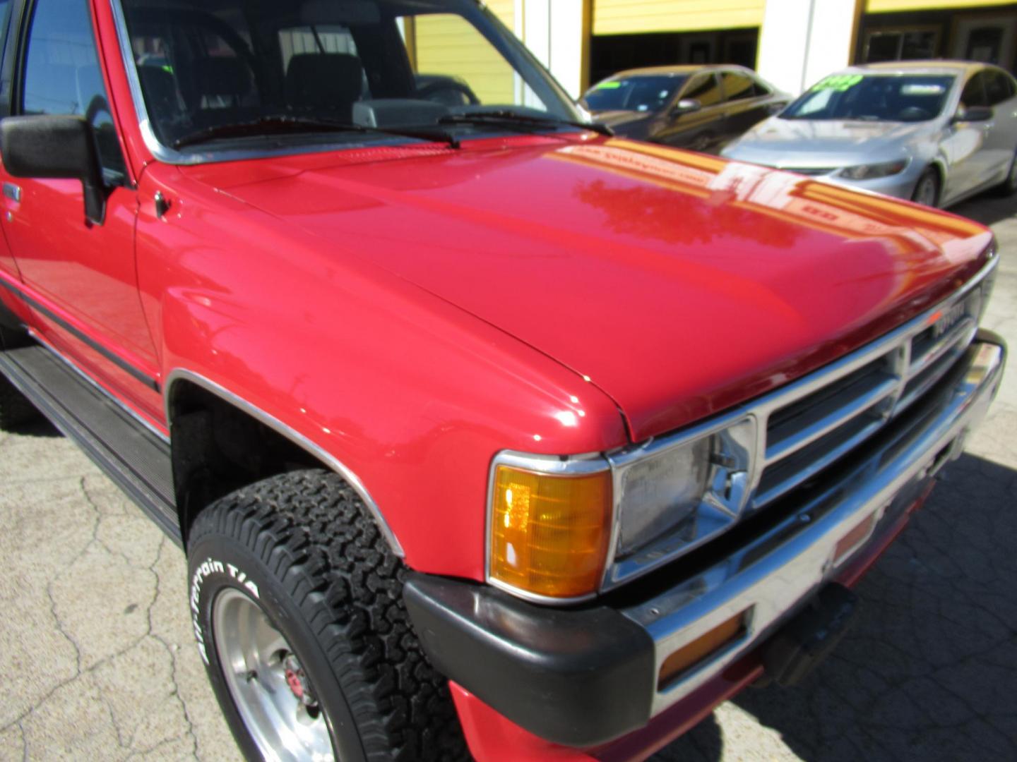 1987 Red /GRAY Toyota 4Runner SR5 4WD (JT3RN67W9H0) with an 2.4L L4 SOHC 8V engine, Automatic transmission, located at 1511 North Shepherd Dr., Houston, TX, 77008, (281) 657-1221, 29.798361, -95.412560 - 1987 TOYOTA 4RUNNER SR5 TURBO VIN: JT3RN67W9H0179337 J T 3 R N 6 7 W 9 H 0 1 7 9 3 3 7 UTILITY (BLAZER, JIMMY, SCOUT, ETC.) 2.4L I4 F GASOLINE WOW WHAT A GEM! ONE OWNER CLASSIC FRESH PAINT AUTOMATIC TURBO! ORIGINAL MILES FACTORY CHROME BUMPERS INTACT ALTIMETER ORIGINAL RADIO ELECTRONIC D - Photo#35