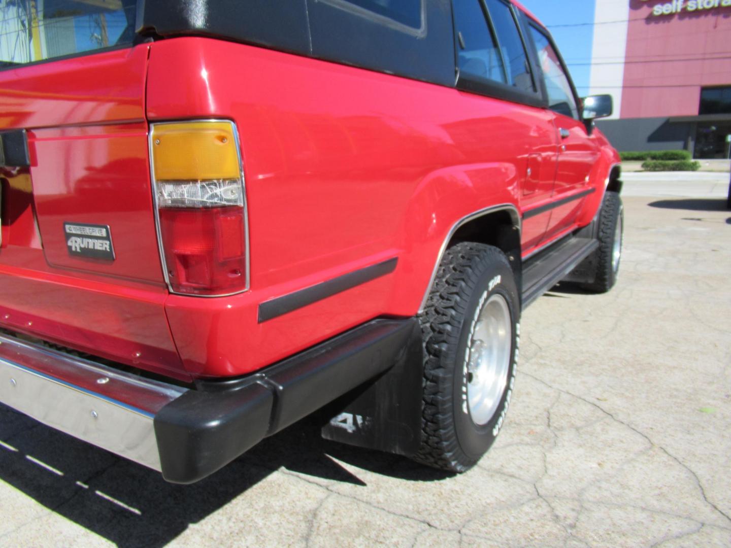 1987 Red /GRAY Toyota 4Runner SR5 4WD (JT3RN67W9H0) with an 2.4L L4 SOHC 8V engine, Automatic transmission, located at 1511 North Shepherd Dr., Houston, TX, 77008, (281) 657-1221, 29.798361, -95.412560 - 1987 TOYOTA 4RUNNER SR5 TURBO VIN: JT3RN67W9H0179337 J T 3 R N 6 7 W 9 H 0 1 7 9 3 3 7 UTILITY (BLAZER, JIMMY, SCOUT, ETC.) 2.4L I4 F GASOLINE WOW WHAT A GEM! ONE OWNER CLASSIC FRESH PAINT AUTOMATIC TURBO! ORIGINAL MILES FACTORY CHROME BUMPERS INTACT ALTIMETER ORIGINAL RADIO ELECTRONIC D - Photo#50