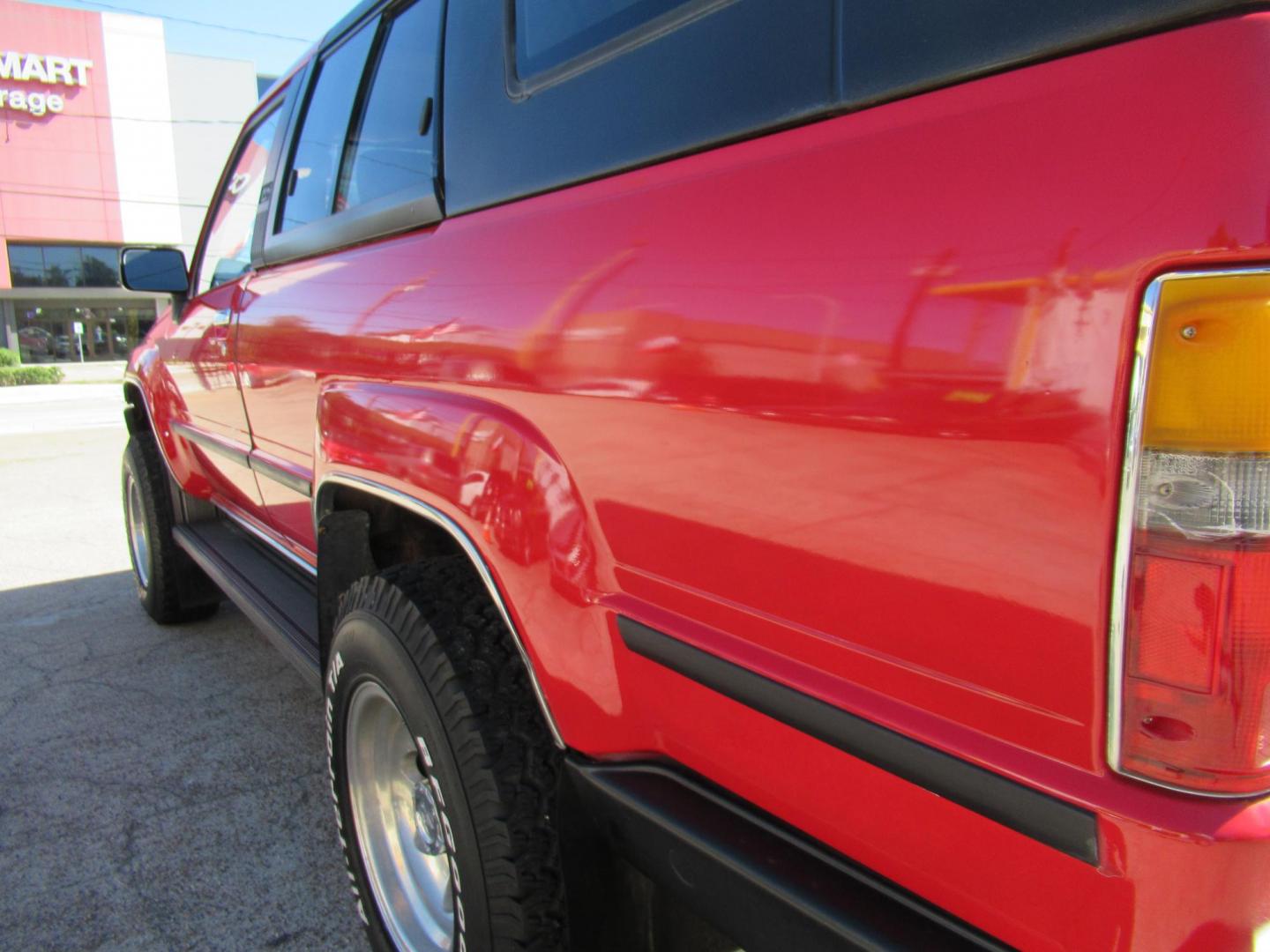 1987 Red /GRAY Toyota 4Runner SR5 4WD (JT3RN67W9H0) with an 2.4L L4 SOHC 8V engine, Automatic transmission, located at 1511 North Shepherd Dr., Houston, TX, 77008, (281) 657-1221, 29.798361, -95.412560 - 1987 TOYOTA 4RUNNER SR5 TURBO VIN: JT3RN67W9H0179337 J T 3 R N 6 7 W 9 H 0 1 7 9 3 3 7 UTILITY (BLAZER, JIMMY, SCOUT, ETC.) 2.4L I4 F GASOLINE WOW WHAT A GEM! ONE OWNER CLASSIC FRESH PAINT AUTOMATIC TURBO! ORIGINAL MILES FACTORY CHROME BUMPERS INTACT ALTIMETER ORIGINAL RADIO ELECTRONIC D - Photo#51