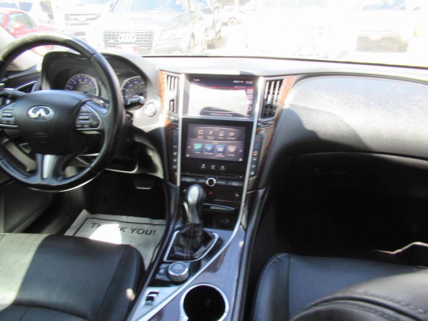 2015 Gray /Black Infiniti Q50 Premium (JN1BV7AP1FM) with an 3.7L V6 DOHC 24V HYBRID engine, 7A transmission, located at 1511 North Shepherd Dr., Houston, TX, 77008, (281) 657-1221, 29.798361, -95.412560 - 2015 Infiniti Q50 Premium 141,122 miles VIN: JN1BV7AP1FM346822 Vehicle Details Sedan 4 DR 3.7L V6 F DOHC 24V Gasoline Rear wheel drive- Photo#12