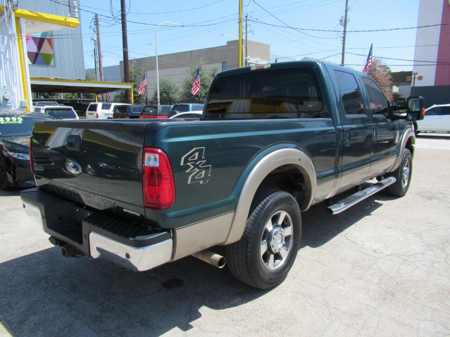2012 Green /Tan Ford F-250 SD King Ranch Crew Cab 4WD (1FT7W2B62CE) with an 6.2L V8 OHV 16V engine, 6-Speed Automatic transmission, located at 1511 North Shepherd Dr., Houston, TX, 77008, (281) 657-1221, 29.798361, -95.412560 - 2012 Ford F-250 Super Duty Lariat 202,134 miles VIN: 1FT7W2B62CEA02897 Details Crew Pickup 6.2L V8 F SOHC 16V Gasoline Rear wheel drive w/ 4X4- Photo#20